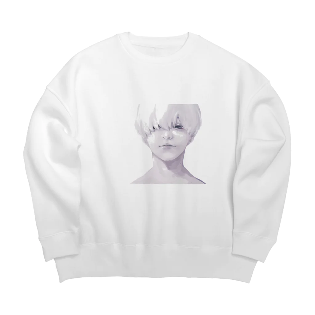 らくがきの厚塗り Big Crew Neck Sweatshirt