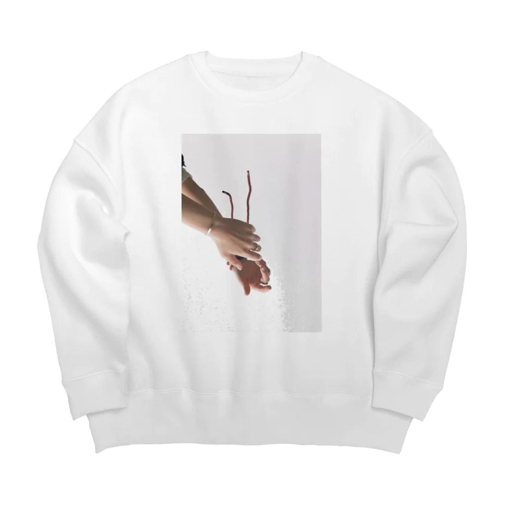 He nor Sheのskyhand_film Big Crew Neck Sweatshirt