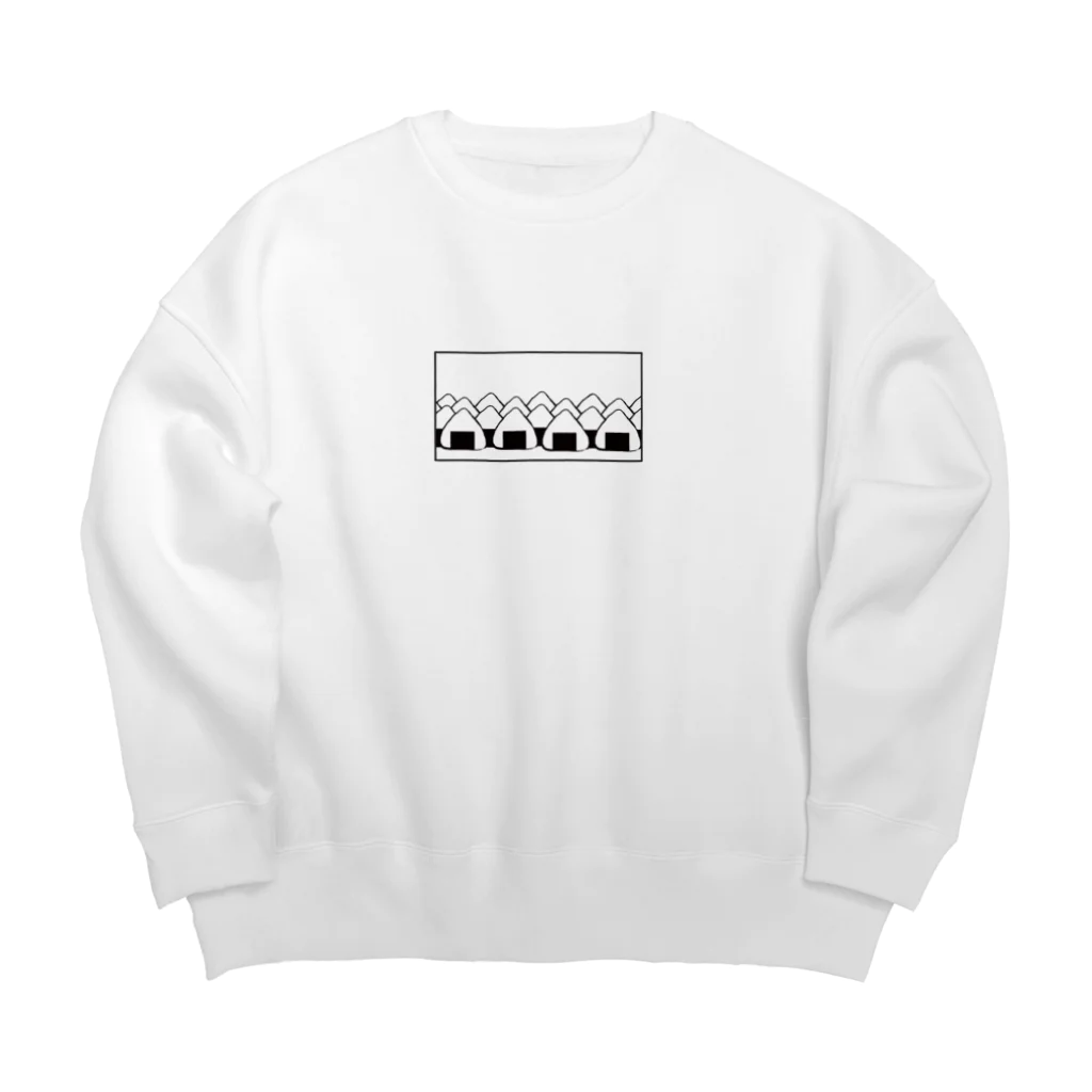 みやまのおにぎりの大群（枠あり） Big Crew Neck Sweatshirt