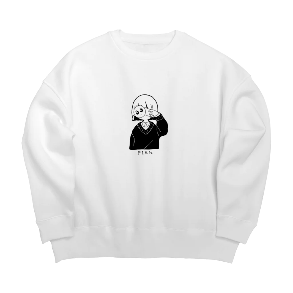 ただの店の自撮りする女 Big Crew Neck Sweatshirt