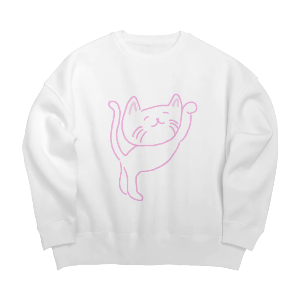 arryararryarのニコニコネコ Big Crew Neck Sweatshirt