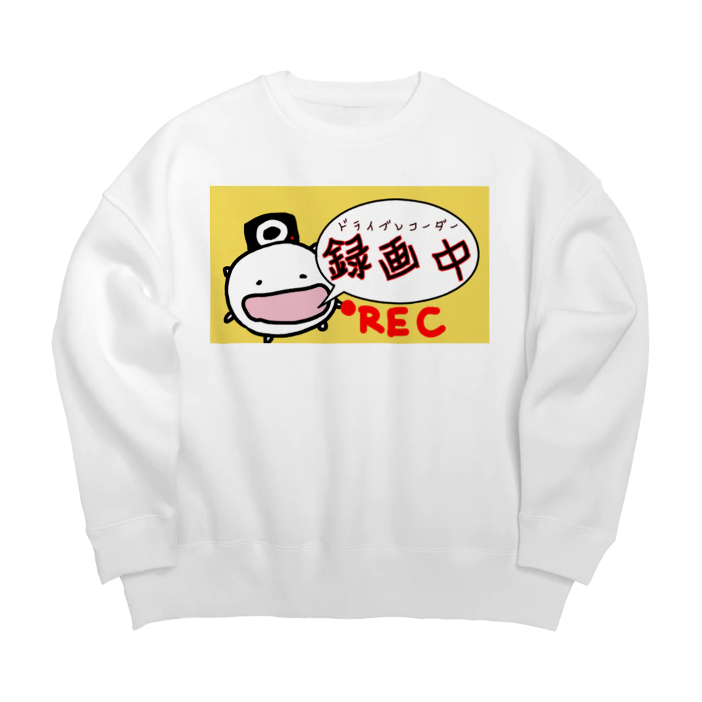 ダイナマイト87ねこ大商会のドライブレコーダー録画中なねこです Big Crew Neck Sweatshirt