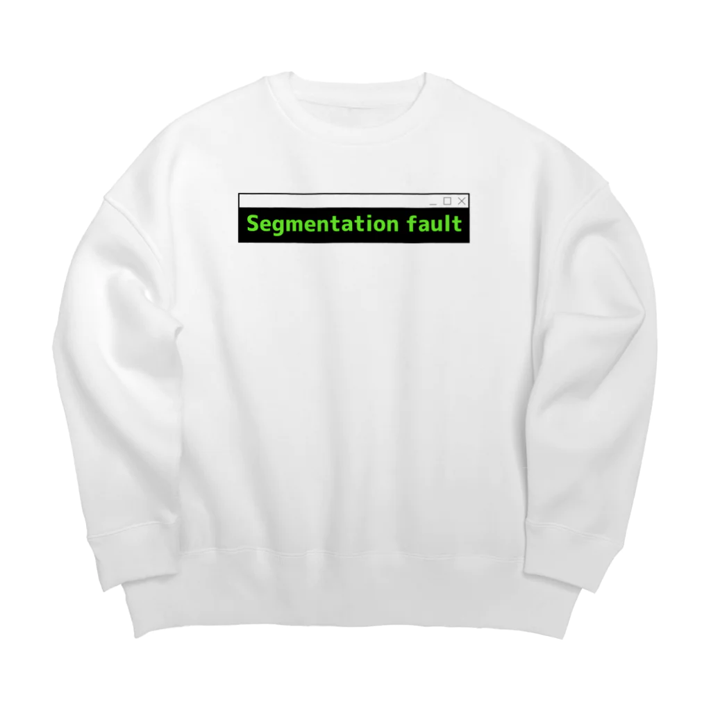 悠久のセグフォ(緑黒) Big Crew Neck Sweatshirt