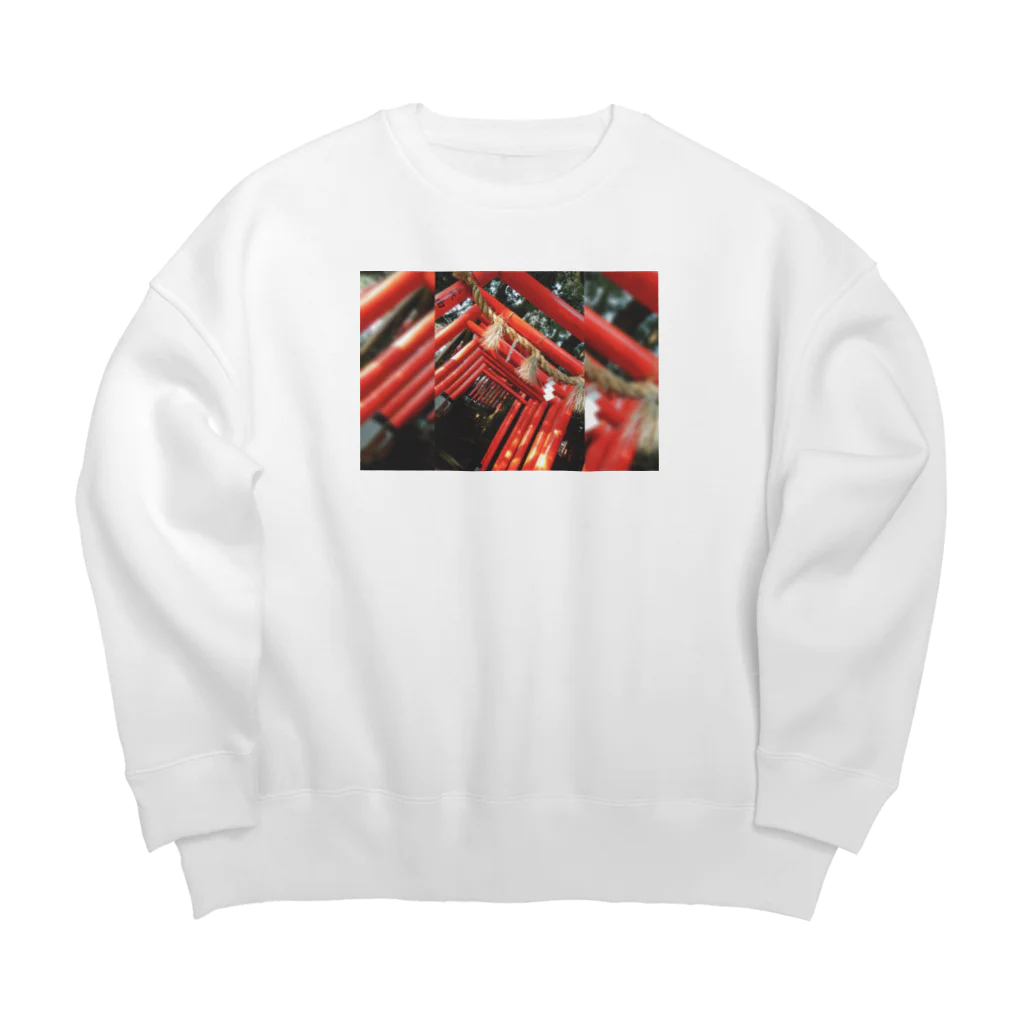 鈴屋の気まぐれ品の鳥居 Big Crew Neck Sweatshirt