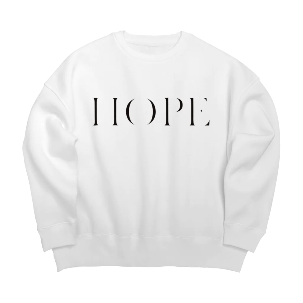 mのHOPE_tee_1 Big Crew Neck Sweatshirt