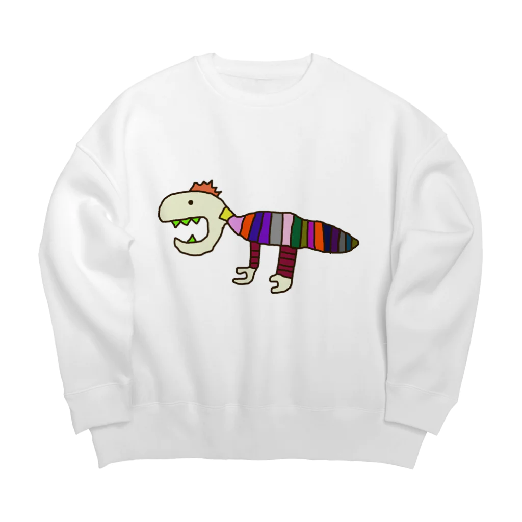 SHO-CERATOPSの恐竜　デイノニクス Big Crew Neck Sweatshirt