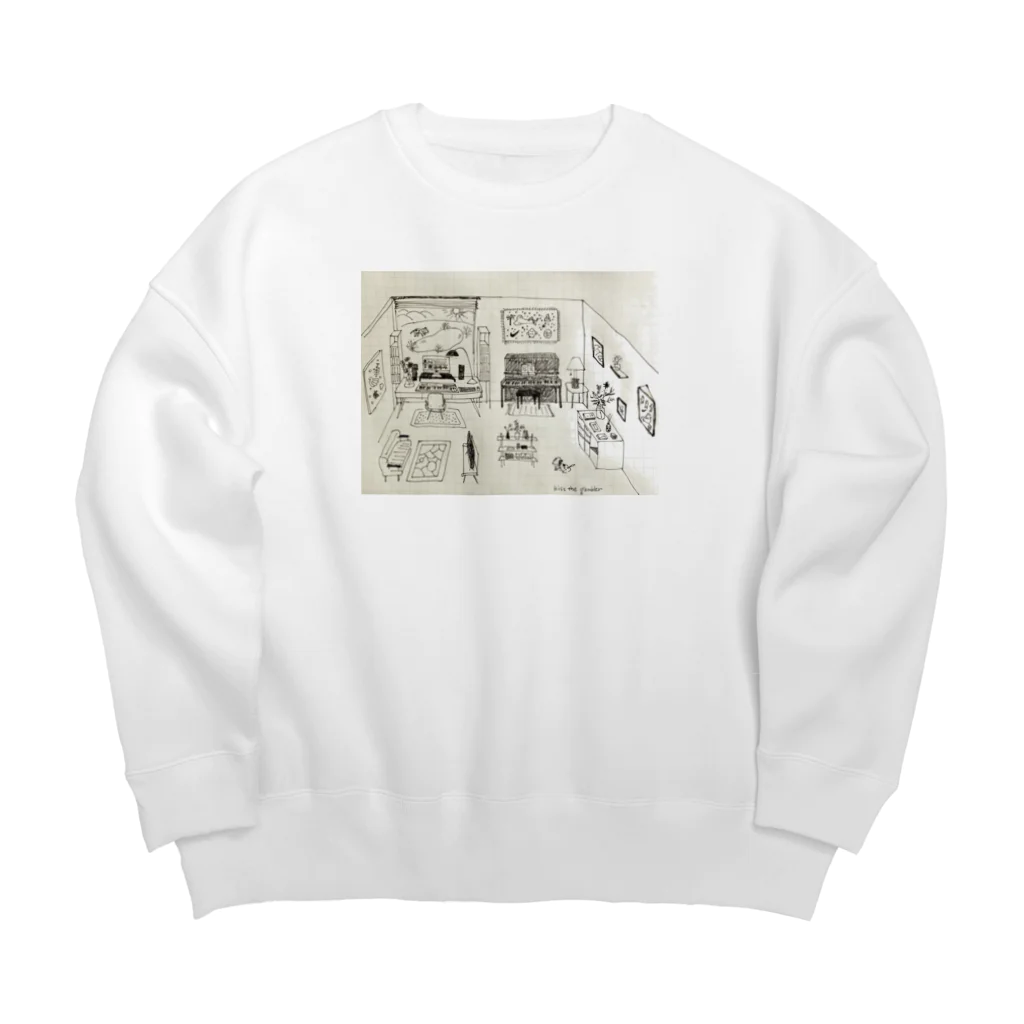 kiss the gamblerの部屋の絵 Big Crew Neck Sweatshirt