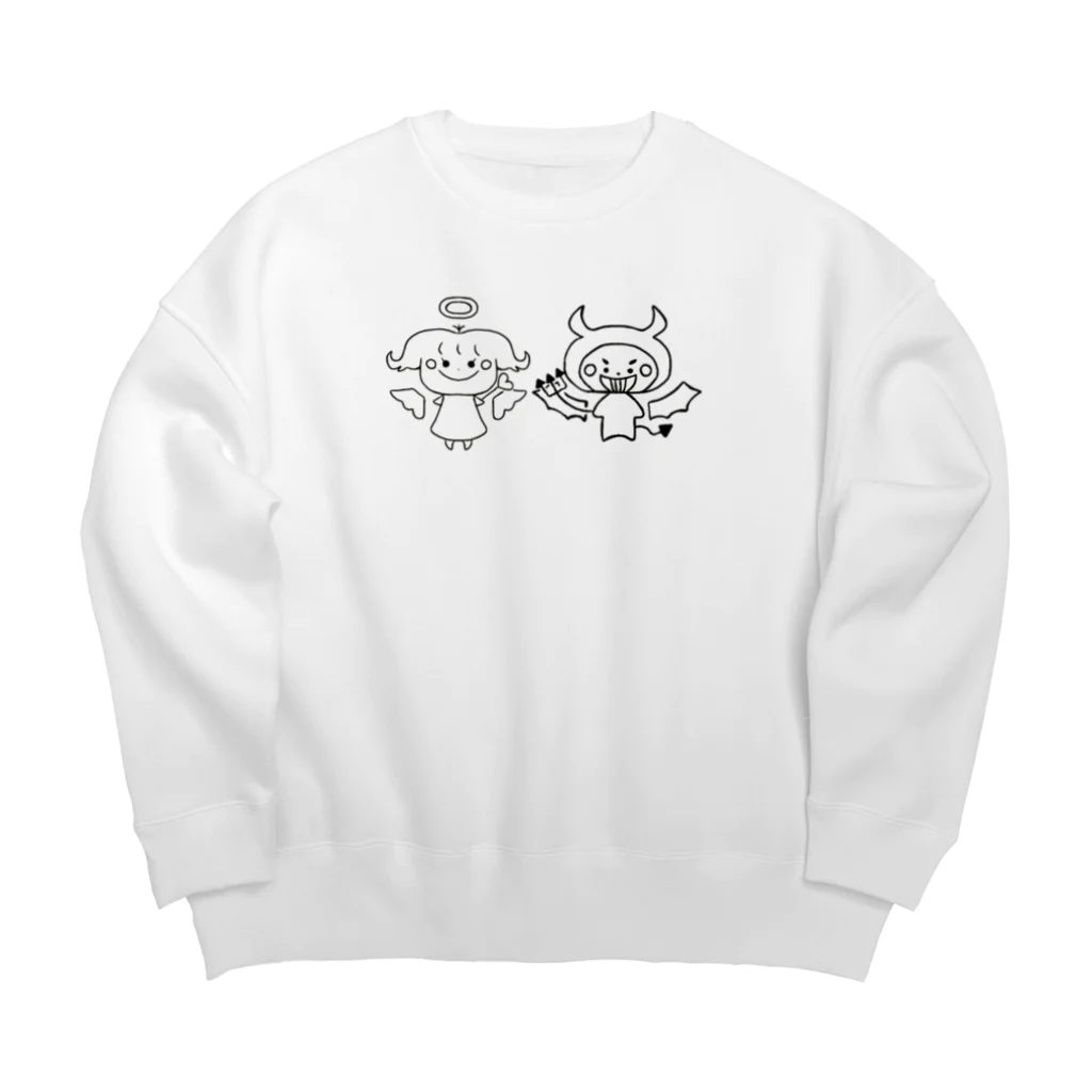 えりなのおみせのてんしとあくま Big Crew Neck Sweatshirt