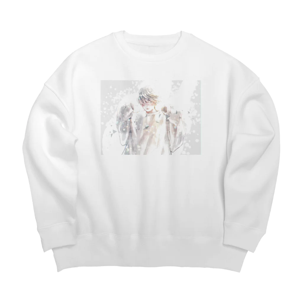 あおたまのﾀﾞﾎﾞ Big Crew Neck Sweatshirt