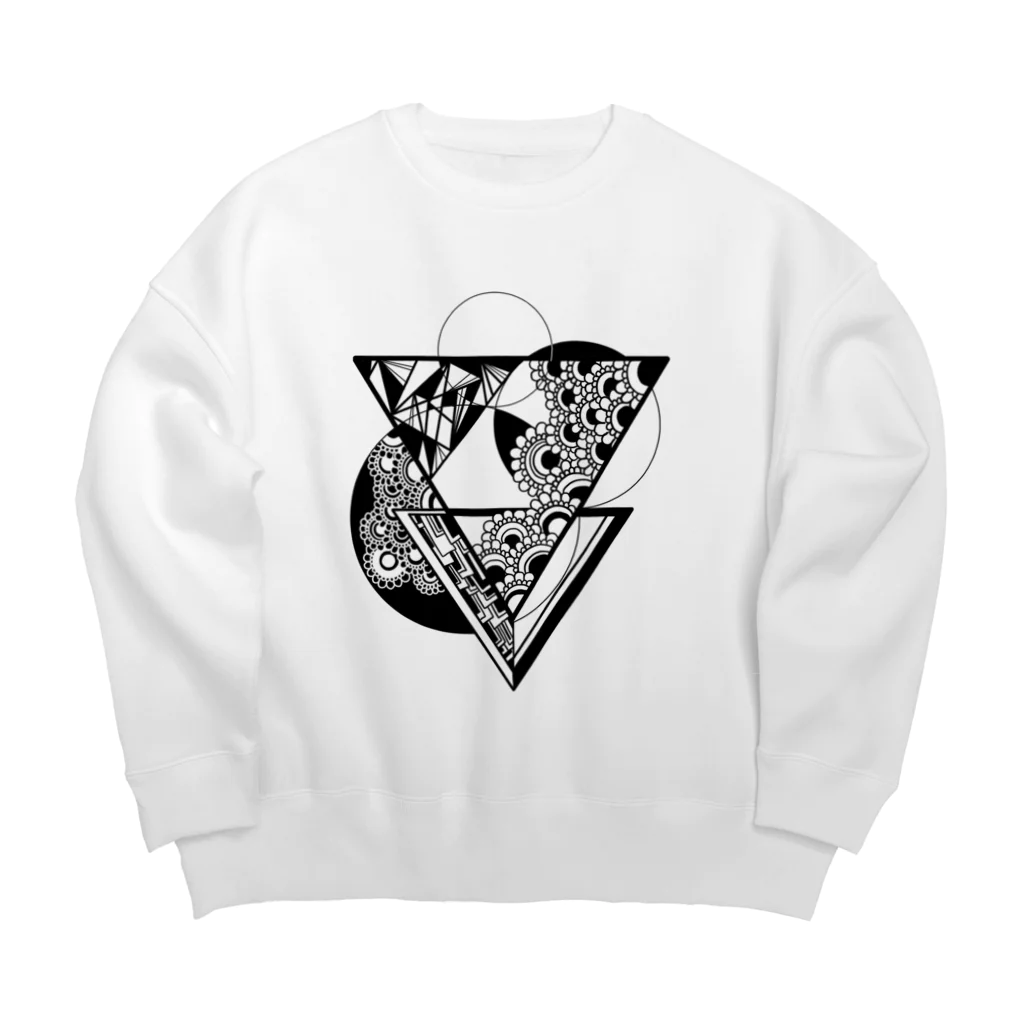 冬野ミネ👾のMEERR△トライアングル Big Crew Neck Sweatshirt