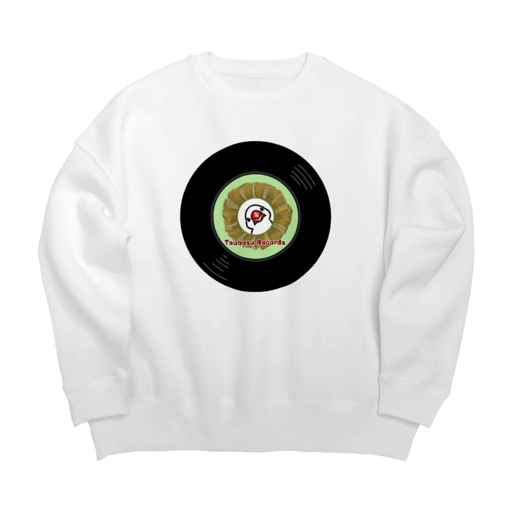 レコードの巣のつぼ巣レコード白文鳥 Big Crew Neck Sweatshirt