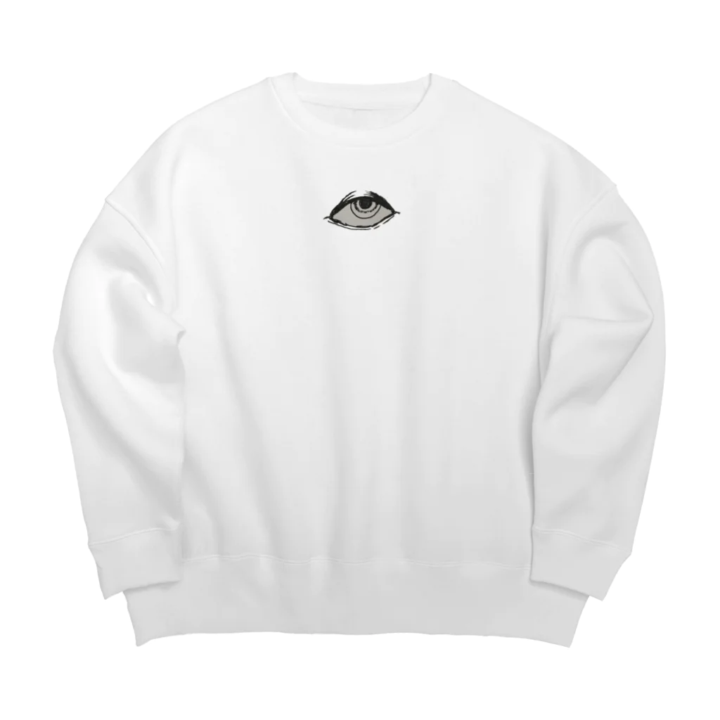 Uno0526の目 Big Crew Neck Sweatshirt