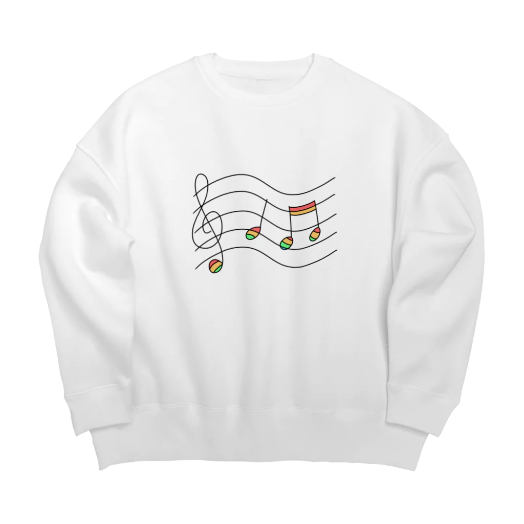 sizukno_megmiの虹の音符たち Big Crew Neck Sweatshirt