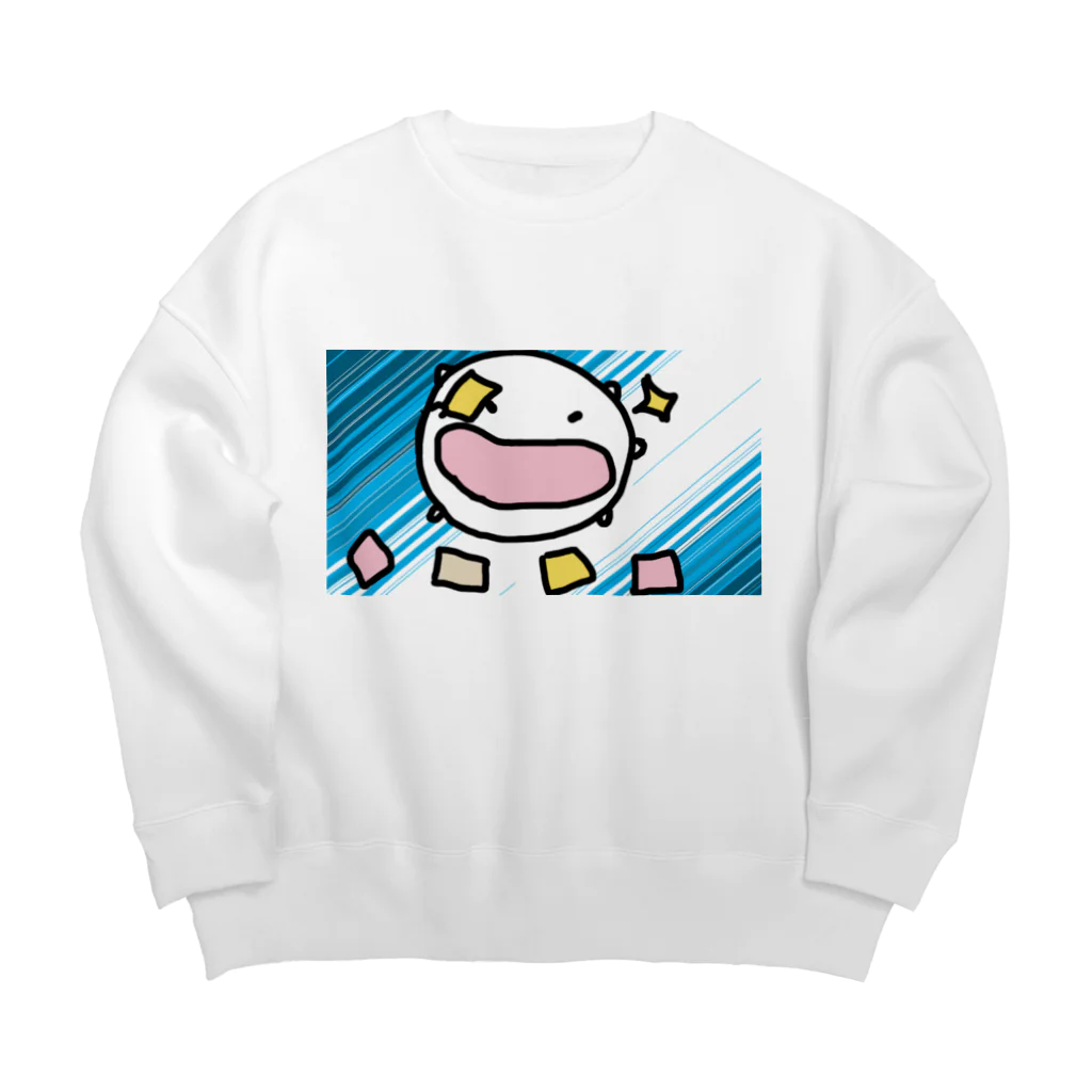 ダイナマイト87ねこ大商会のふりかけの小袋でデュエルするねこです Big Crew Neck Sweatshirt