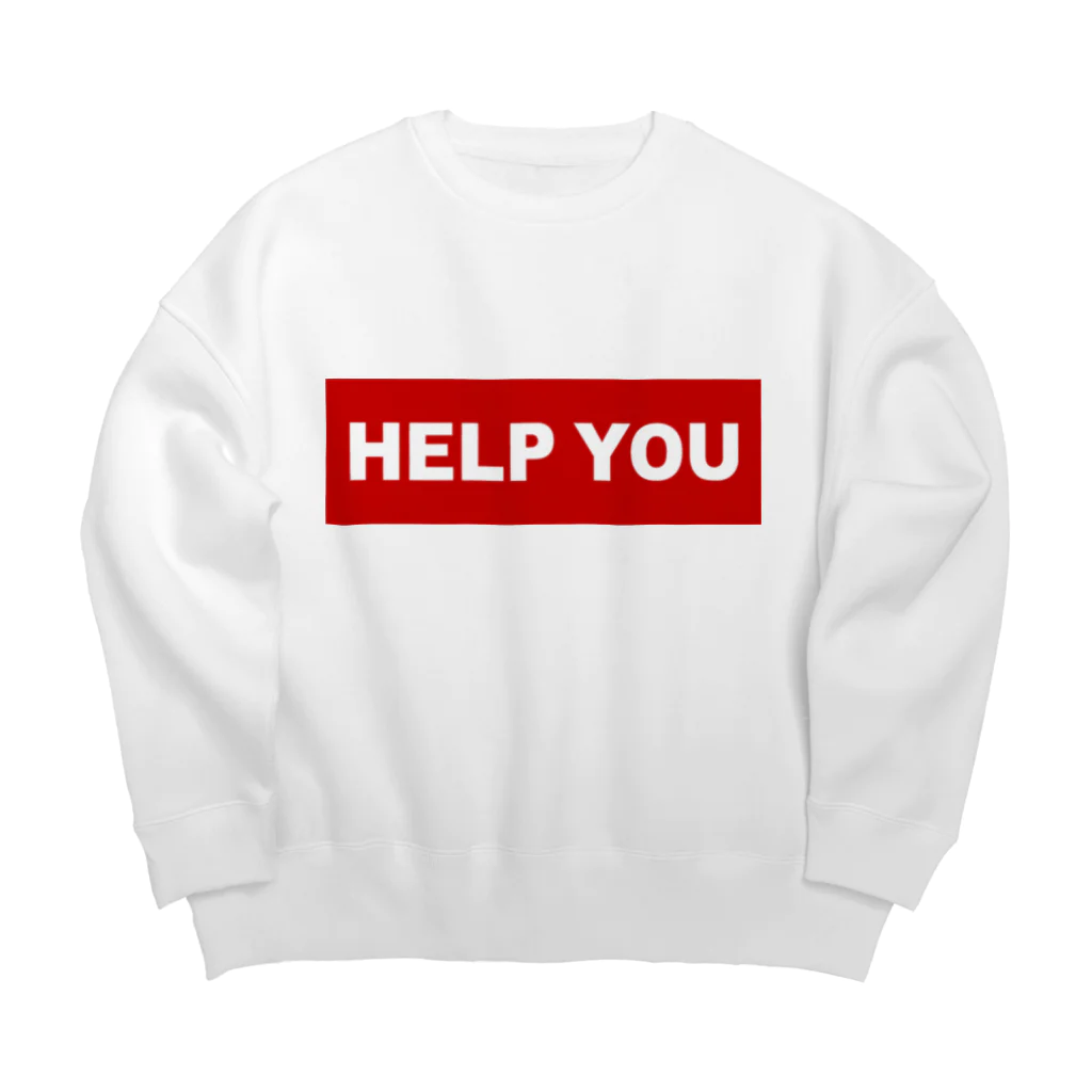HELP YOU公式ストアのスポーティーロゴ Big Crew Neck Sweatshirt