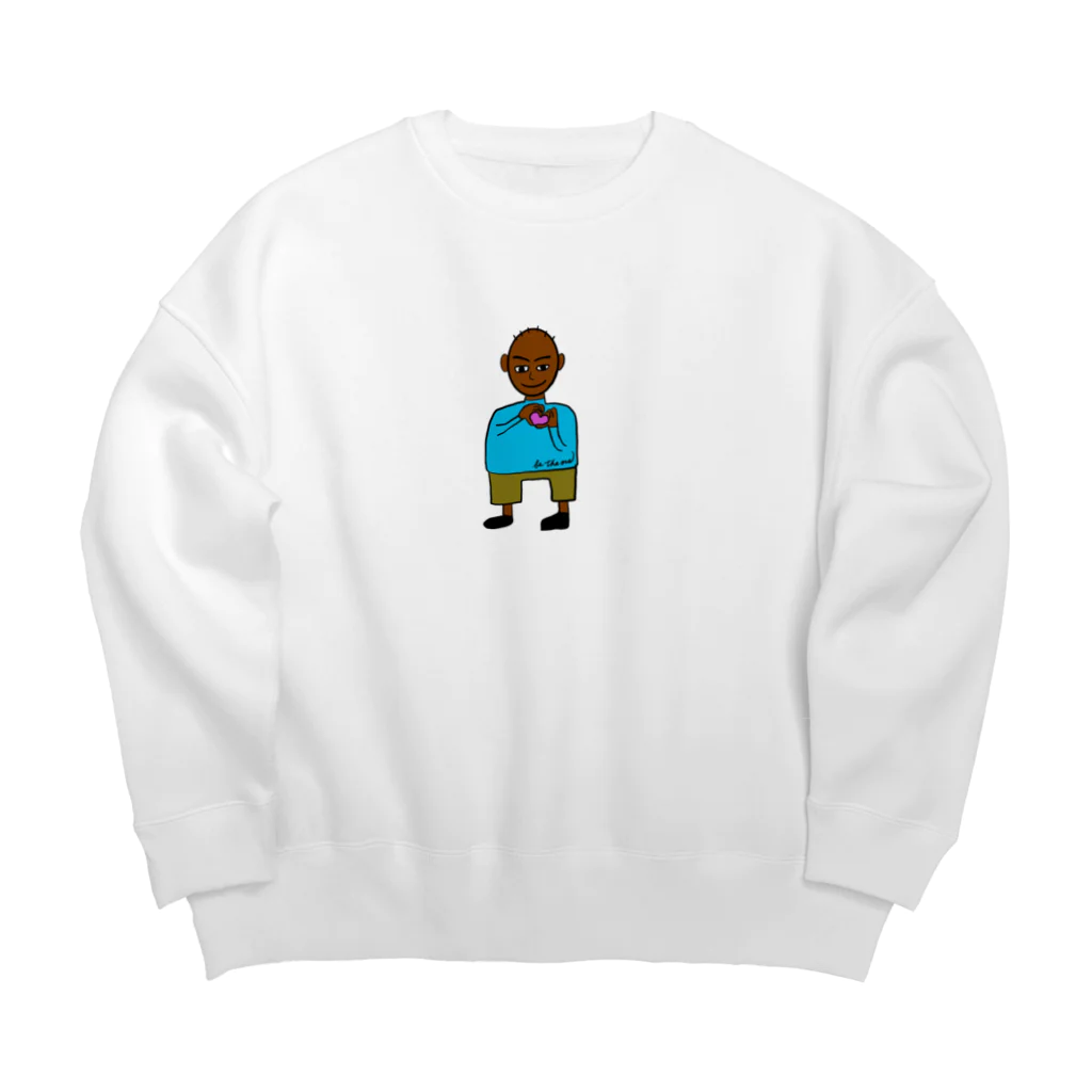 tentamanのBABYボブの世界平和 Big Crew Neck Sweatshirt