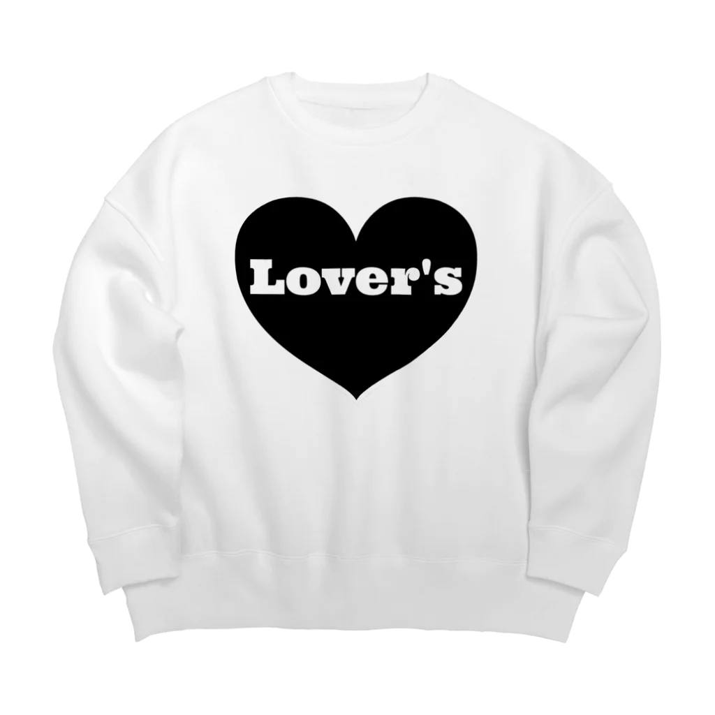 歌謡曲カフェLover'sのlovers ハート Big Crew Neck Sweatshirt