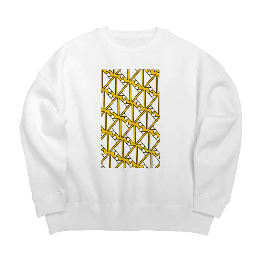 気ままに創作　よろず堂のサーヴィエ行進曲　イエロー Big Crew Neck Sweatshirt