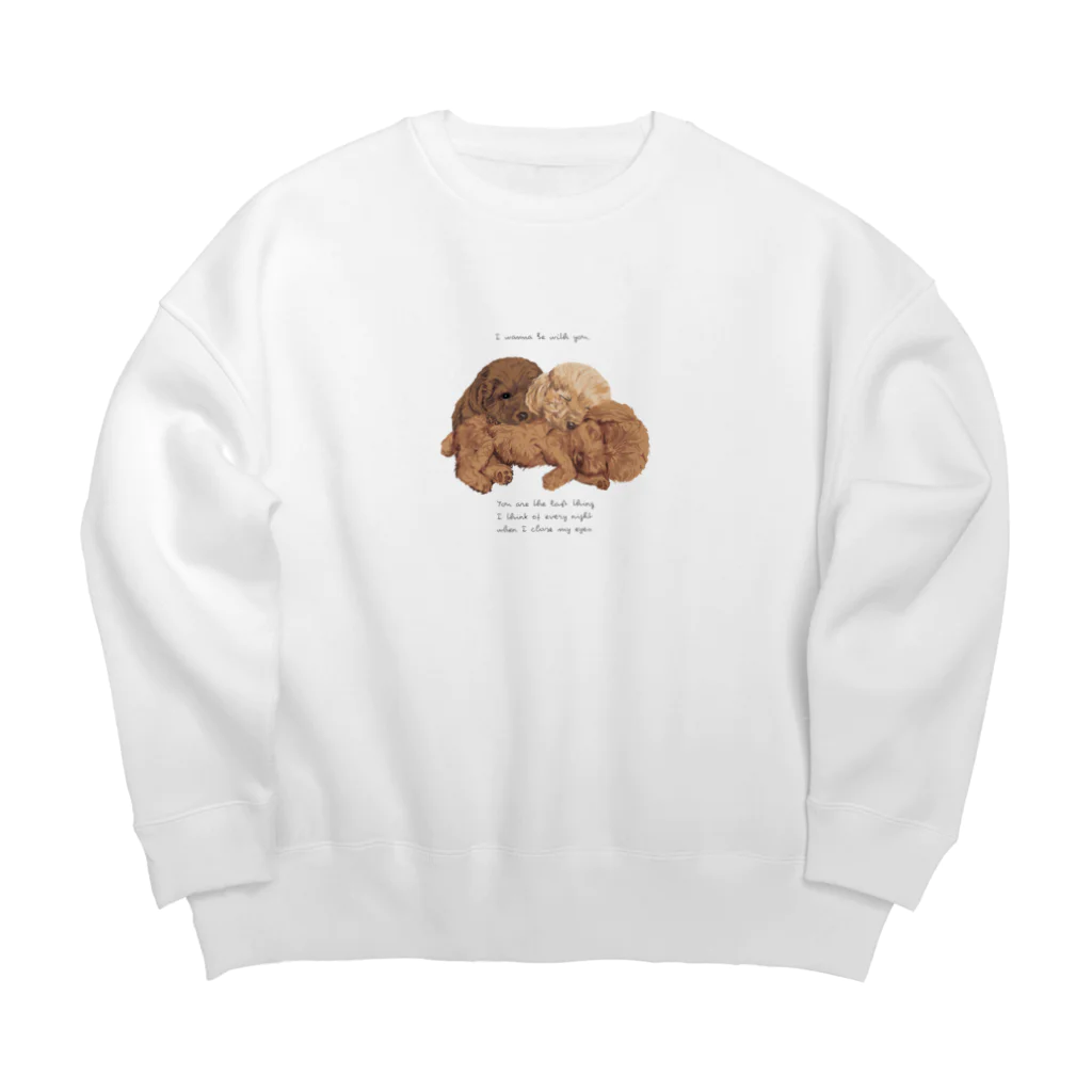 chourire toujoursの🐩puppy toypoodle Big Crew Neck Sweatshirt