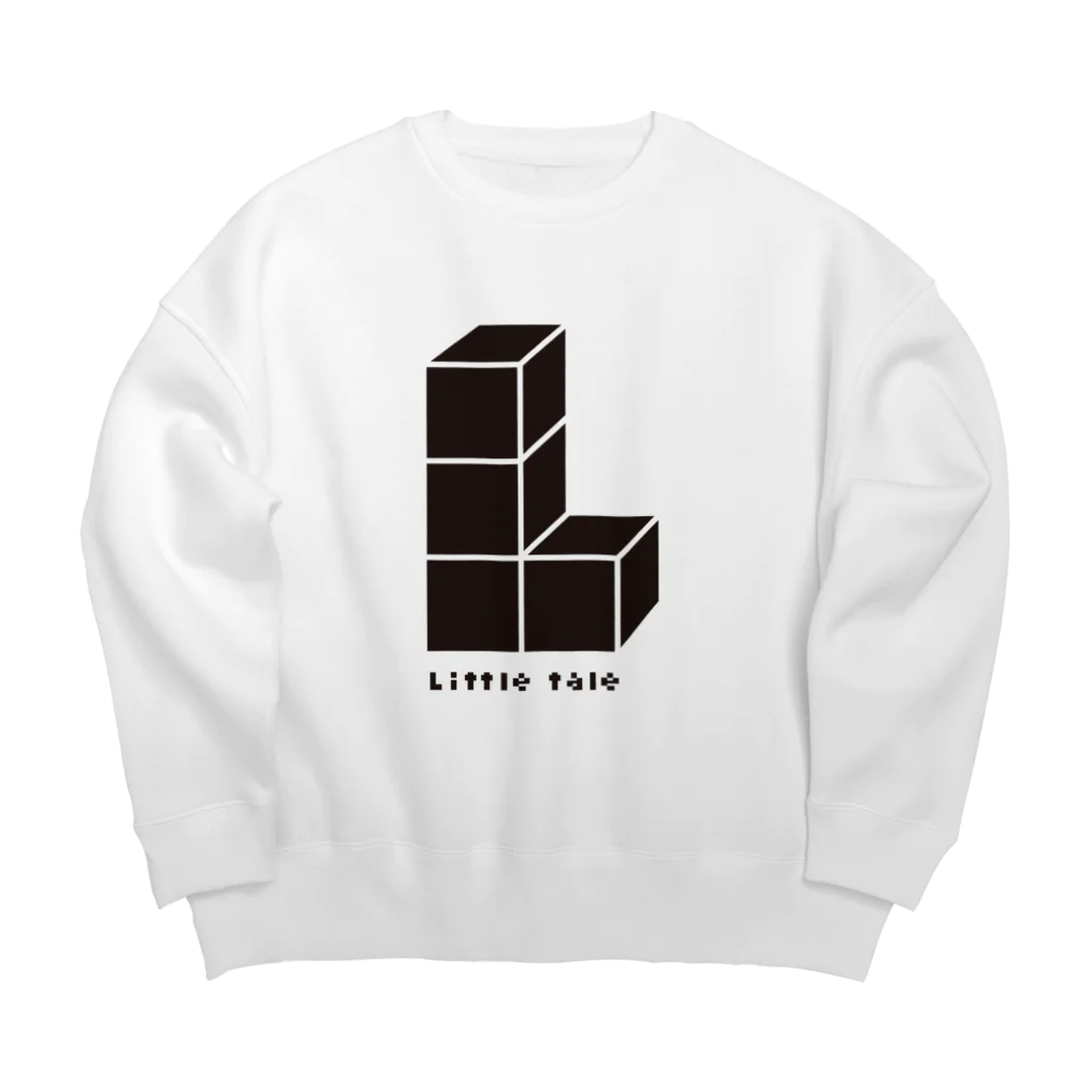 大阪日本橋オタクバーLittletale(リトルテイル)のLittletaleロゴシリーズ(BLK) Big Crew Neck Sweatshirt