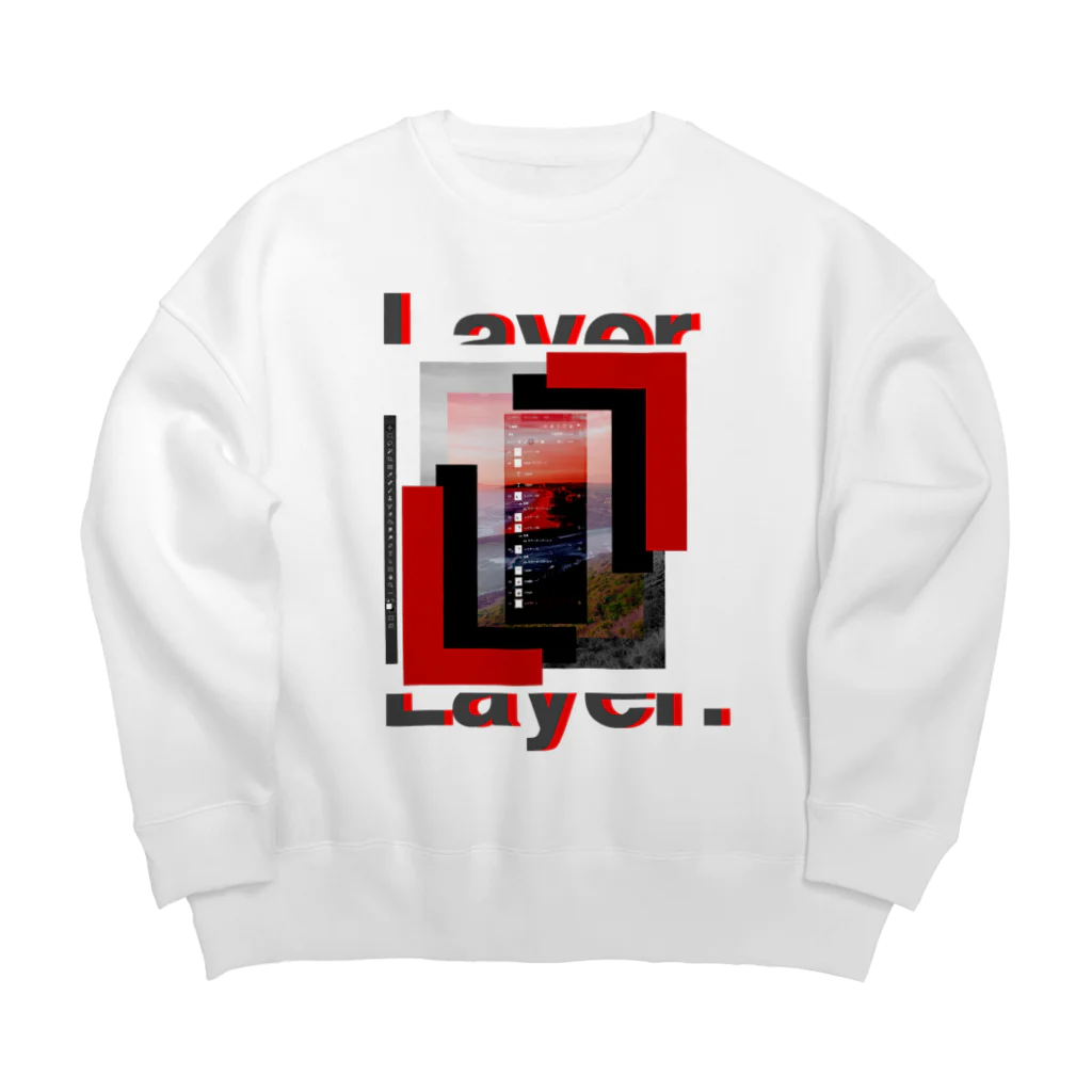 uniのLayer. Big Crew Neck Sweatshirt