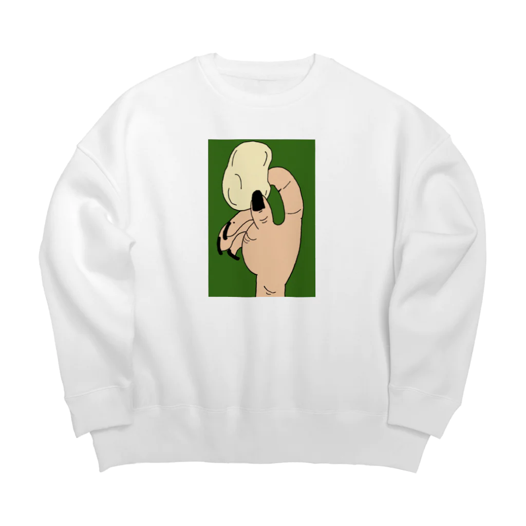 キム・ユキノのポテチ緑 Big Crew Neck Sweatshirt