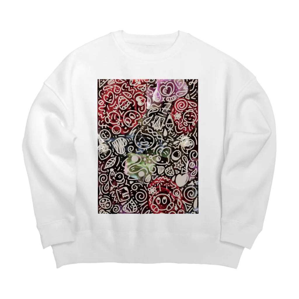 クッキーのドット絵スリスリくん Big Crew Neck Sweatshirt