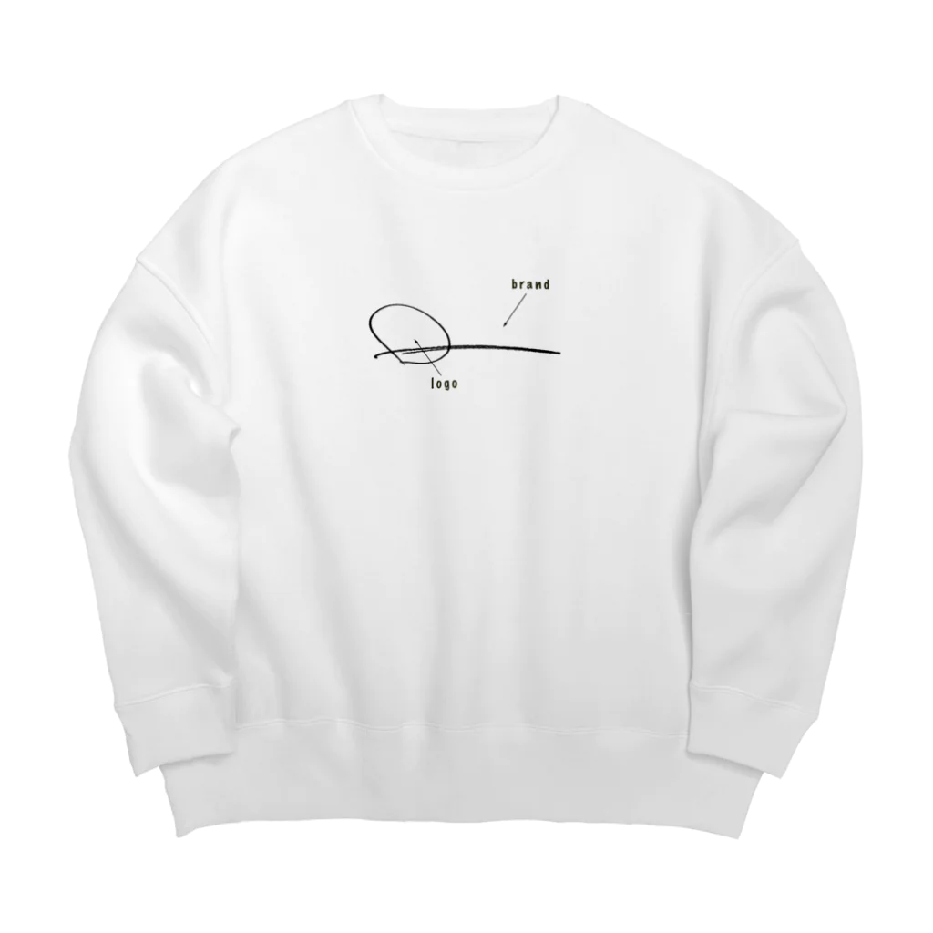 思いつき屋の○○ブランド・ロゴ Big Crew Neck Sweatshirt