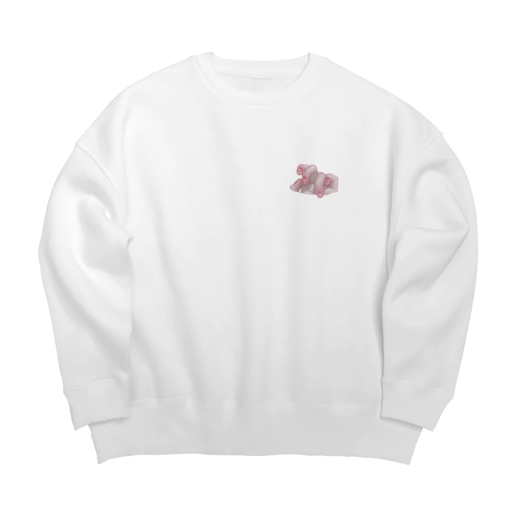 烏帽子 眇眼の連れてってちゃん Big Crew Neck Sweatshirt