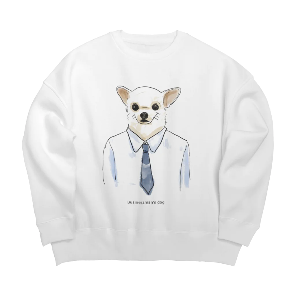 mogula@修行中の働く犬 Big Crew Neck Sweatshirt