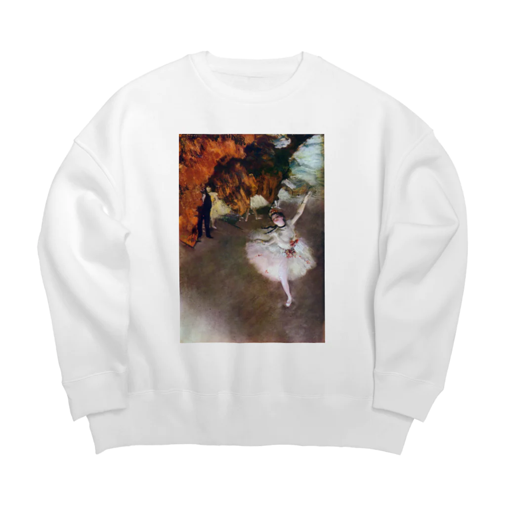 public domainの舞台の踊り子 / エドガー・ドガ Big Crew Neck Sweatshirt