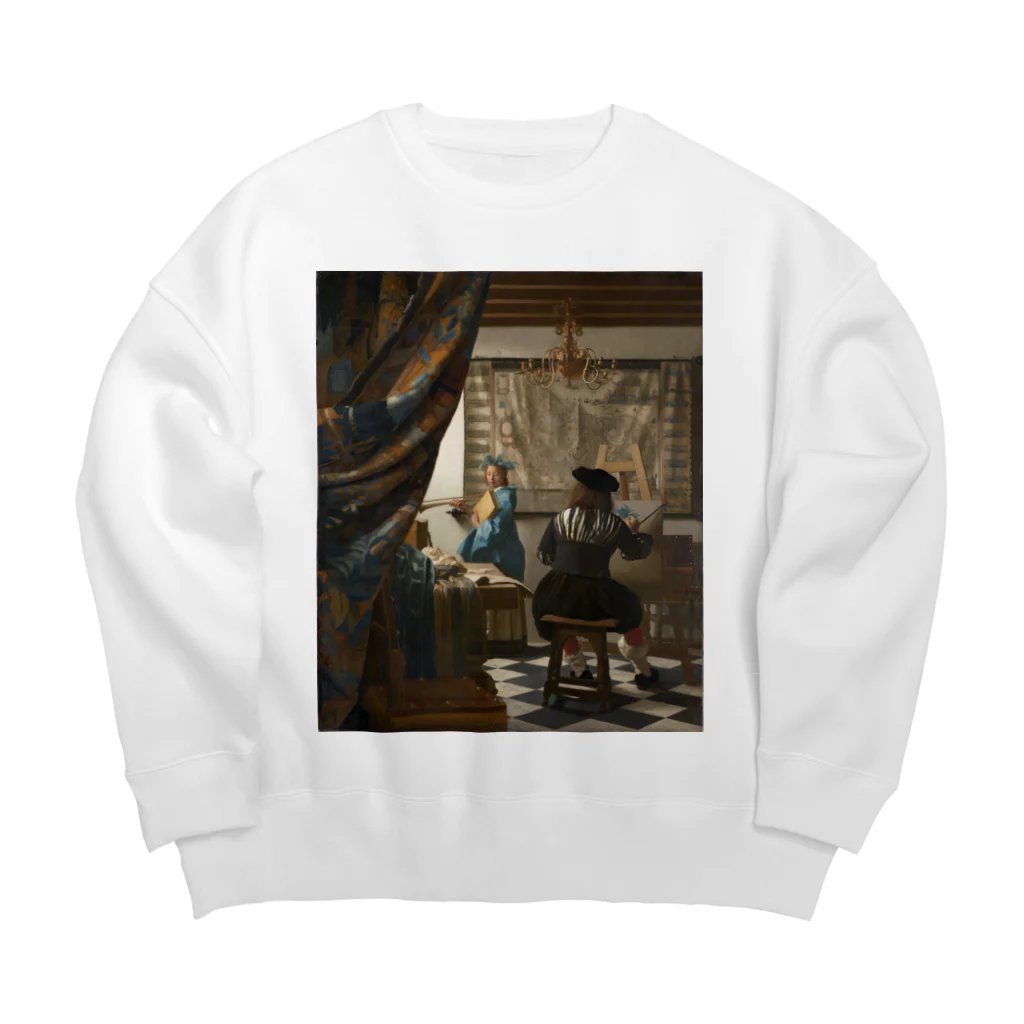 public domainの絵画芸術 / ヨハネス・フェルメール Big Crew Neck Sweatshirt