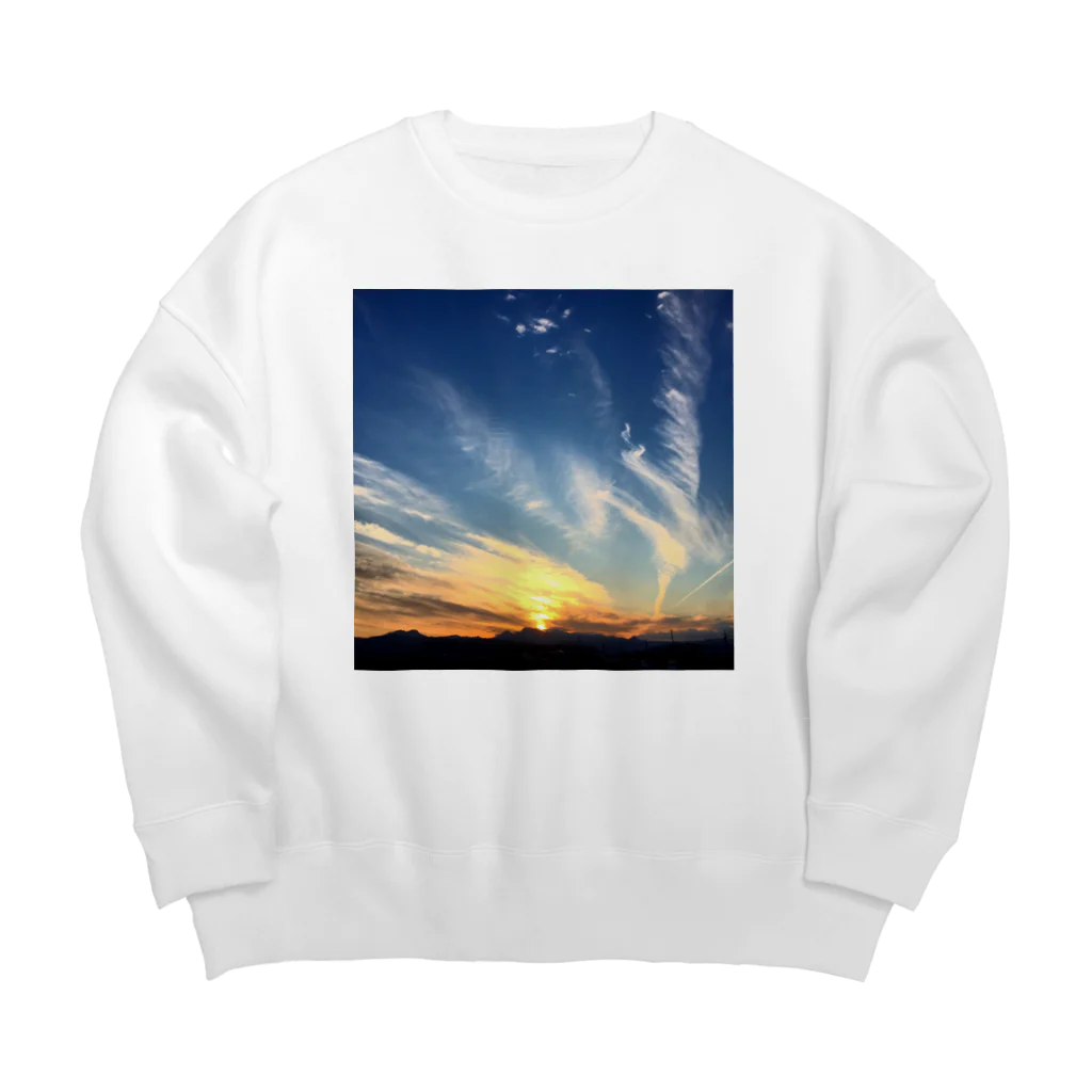 GOHANNDESUYOの夕焼け小焼け Big Crew Neck Sweatshirt