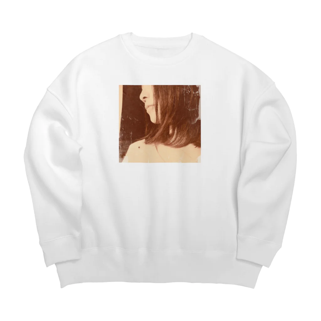 coronblanの物憂げなカノジョ(レトロ) Big Crew Neck Sweatshirt