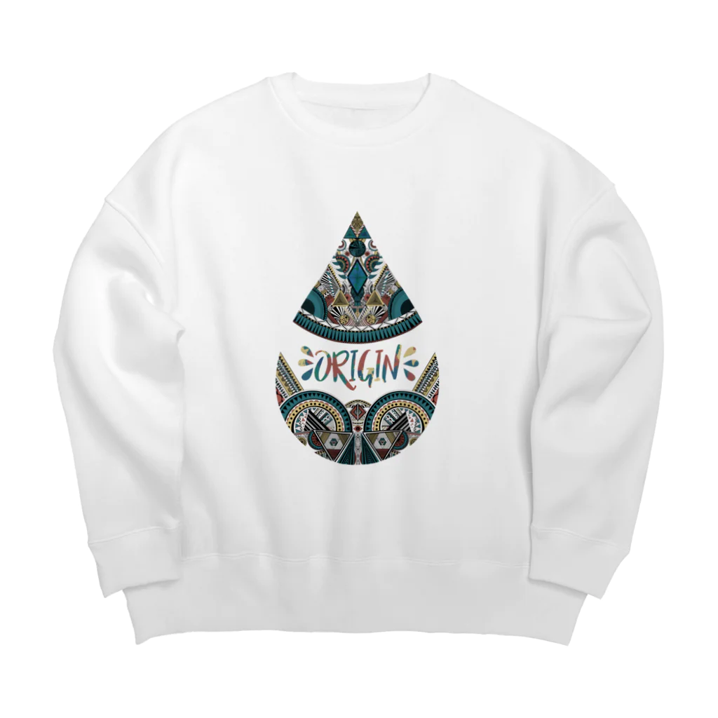 Wort Ei WorksのOrigin color Big Crew Neck Sweatshirt