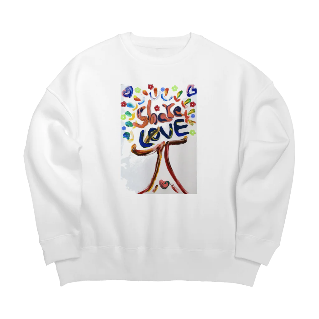 Trippymeのshare love Big Crew Neck Sweatshirt