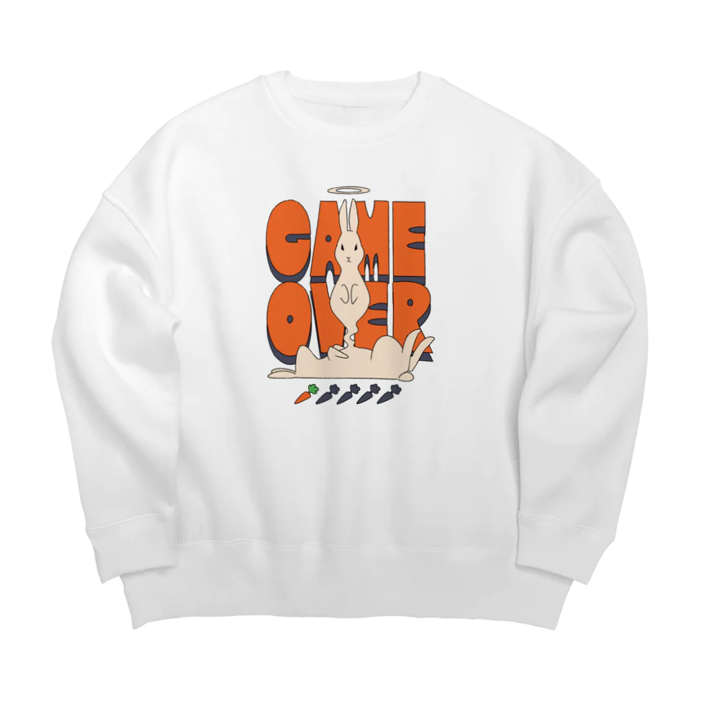 ねこぜもんのGAME OVER Big Crew Neck Sweatshirt