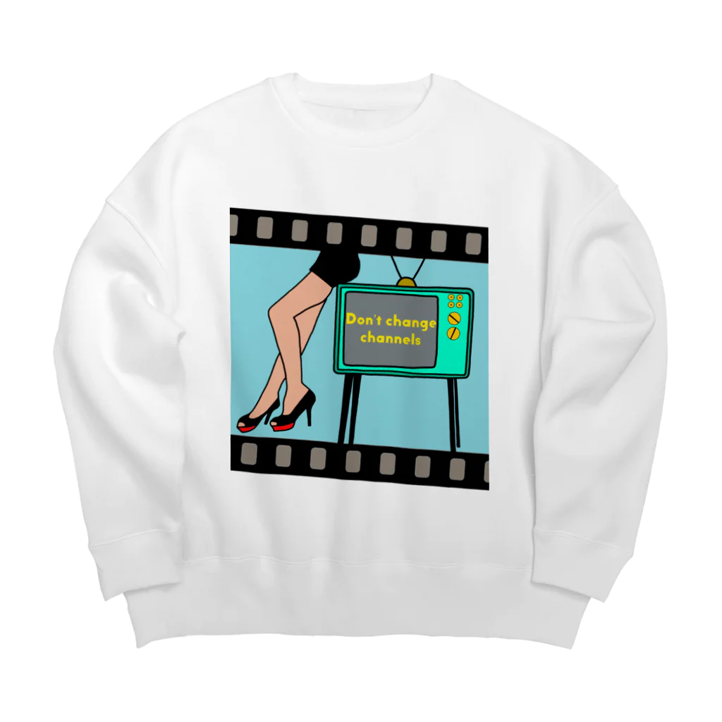 ちゃむ👙⭐のDon't change channels Big Crew Neck Sweatshirt