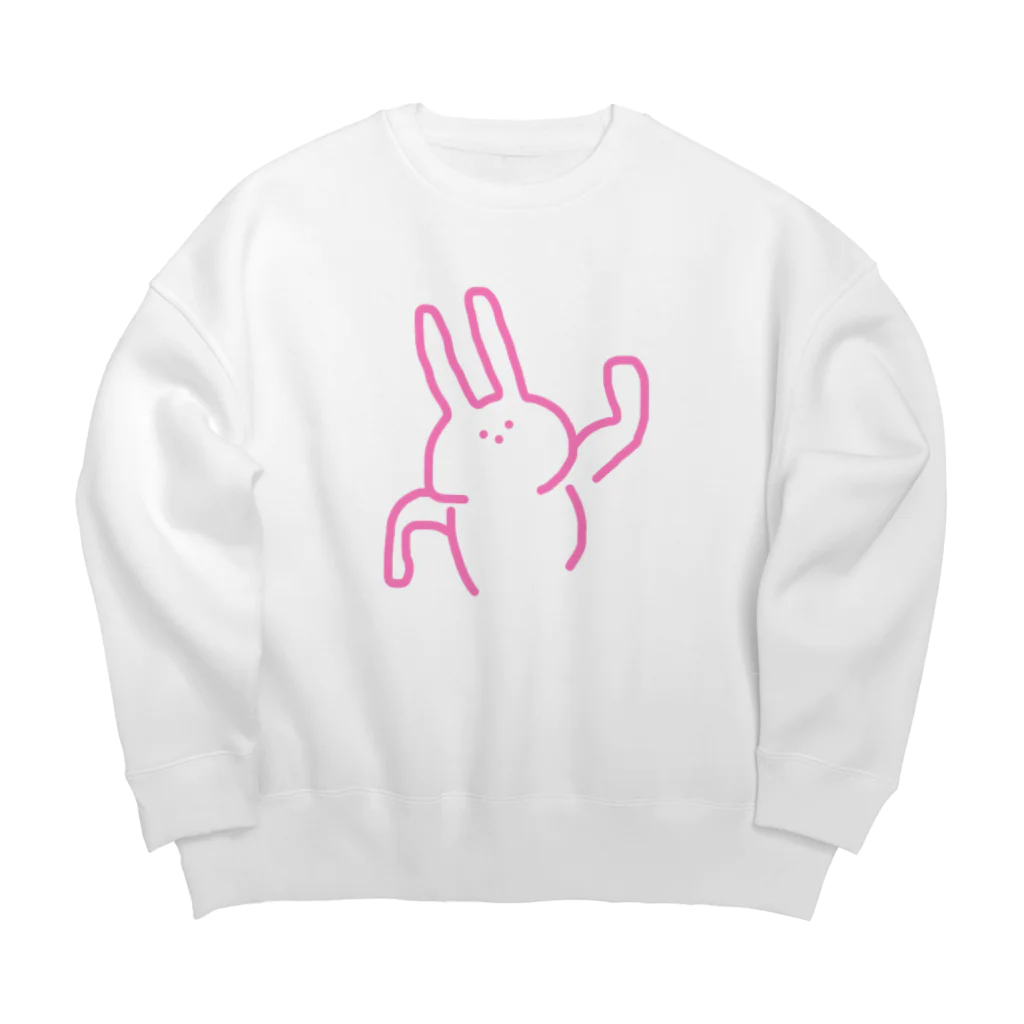 チャッピーやさんのマッチョウサギ Big Crew Neck Sweatshirt