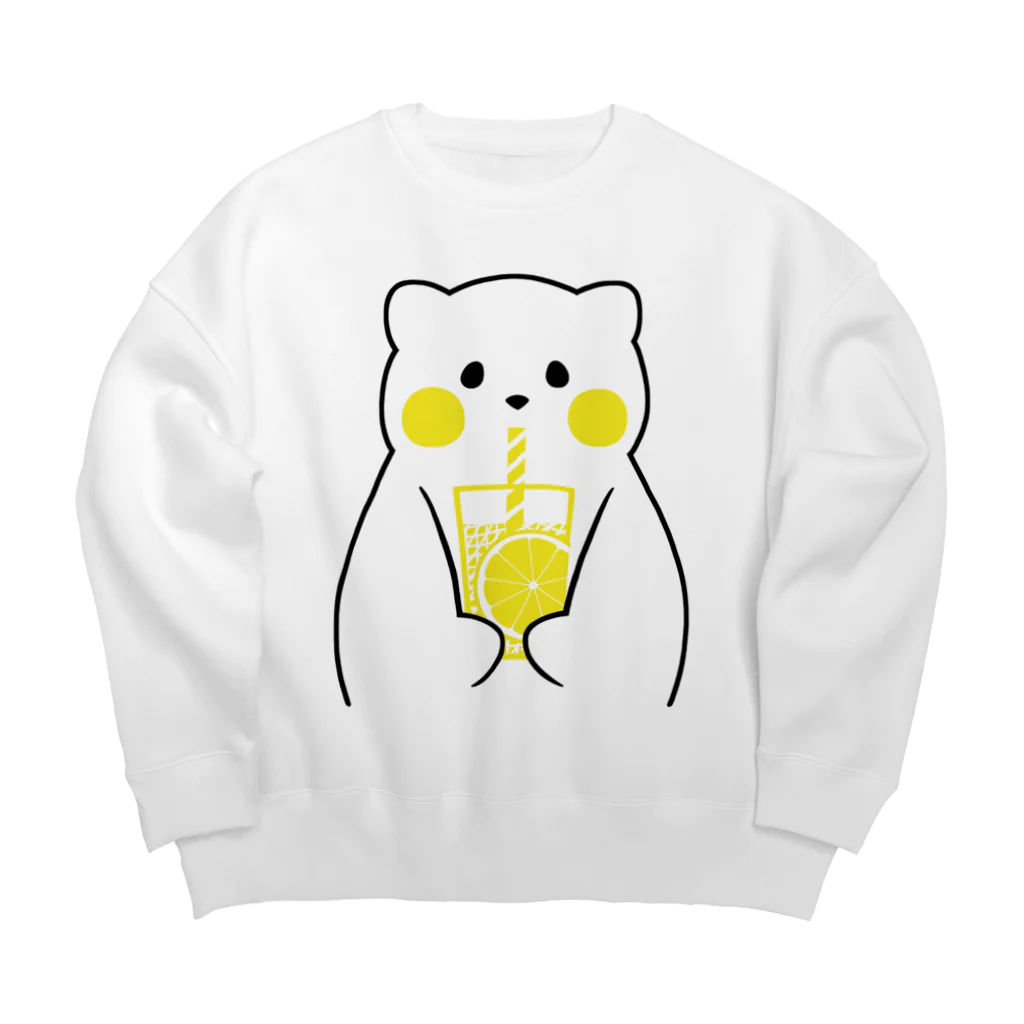 tafu tafuのレモネードしろさん Big Crew Neck Sweatshirt