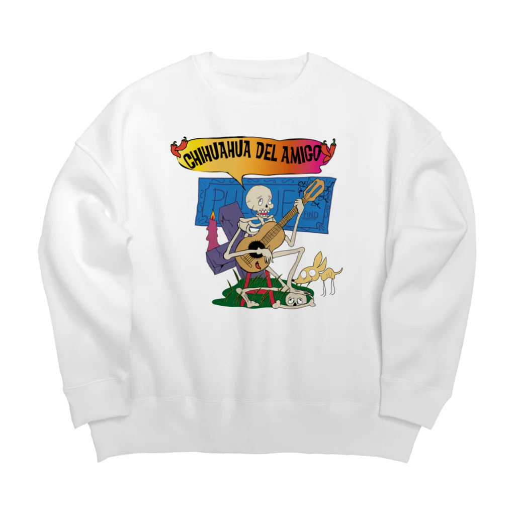 CHIHUAHUAの自慢のともだチワワ Big Crew Neck Sweatshirt