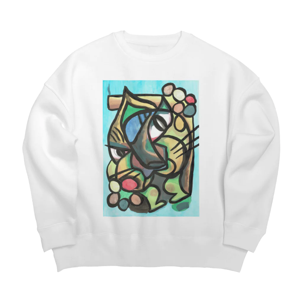 Mitsu-Zoの猫モデル Big Crew Neck Sweatshirt