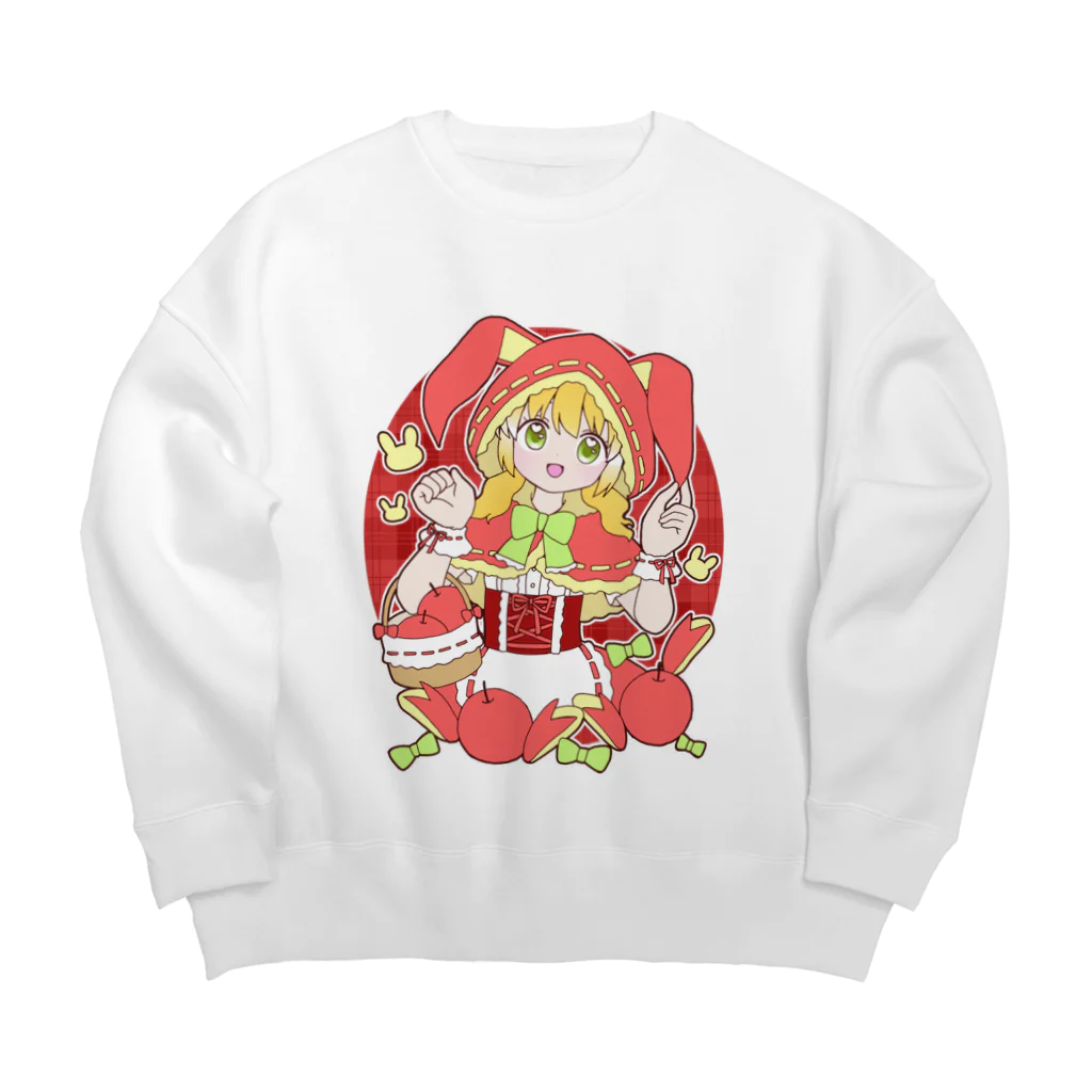 かわいいもののおみせ　いそぎんちゃくのうさぎリンゴ赤ずきんちゃん Big Crew Neck Sweatshirt