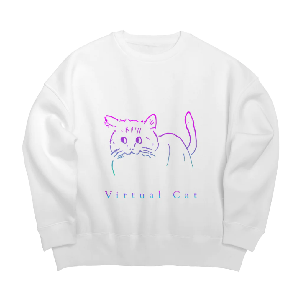 バーチャルねこ屋のNeon Virtual Cat ビッグシルエットスウェット