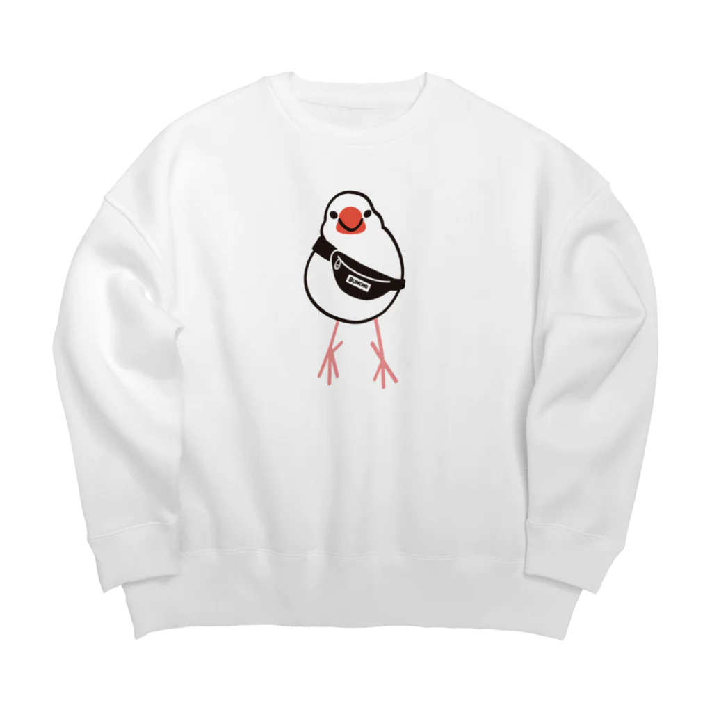 もしもしこちら文鳥のウエストポーチの文鳥 Big Crew Neck Sweatshirt