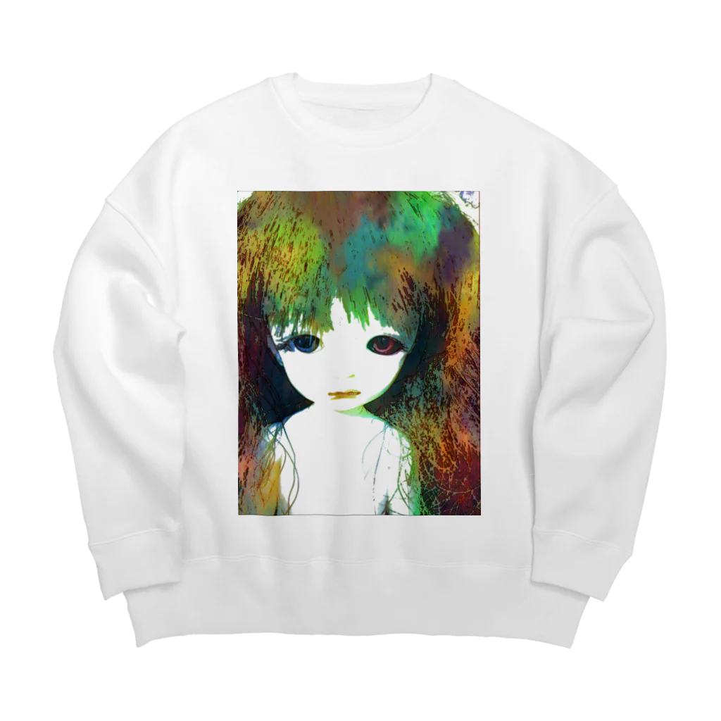 nicoragoriraのRed eyes Big Crew Neck Sweatshirt