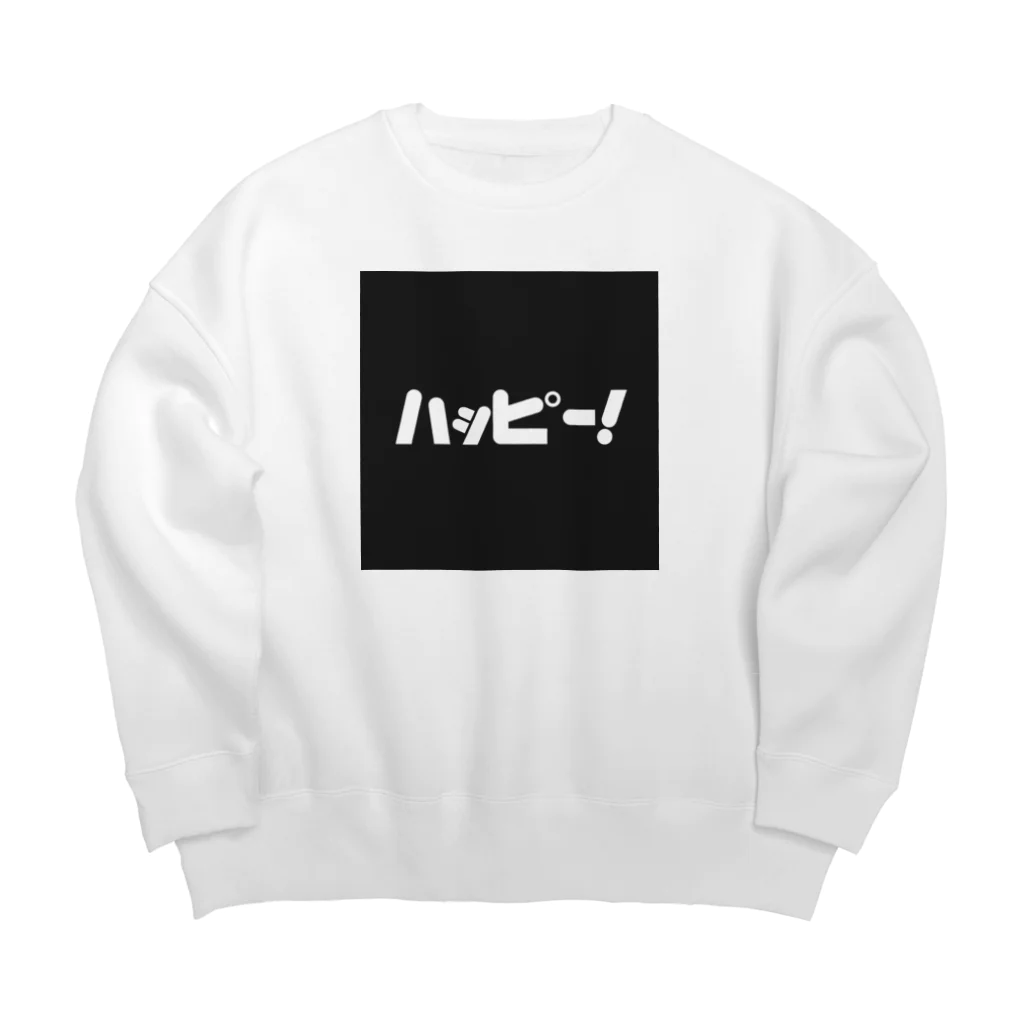 sacchestのハッピー！ブラック Big Crew Neck Sweatshirt