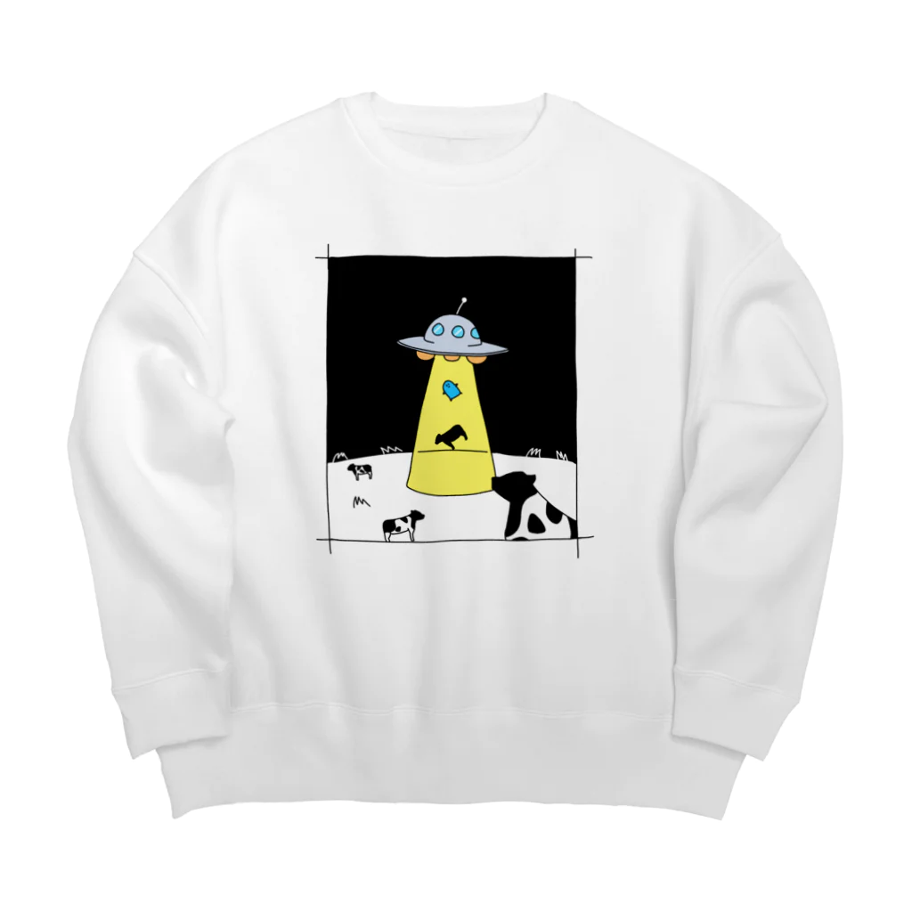 ぅゎゎゎのキャト沢さん Big Crew Neck Sweatshirt