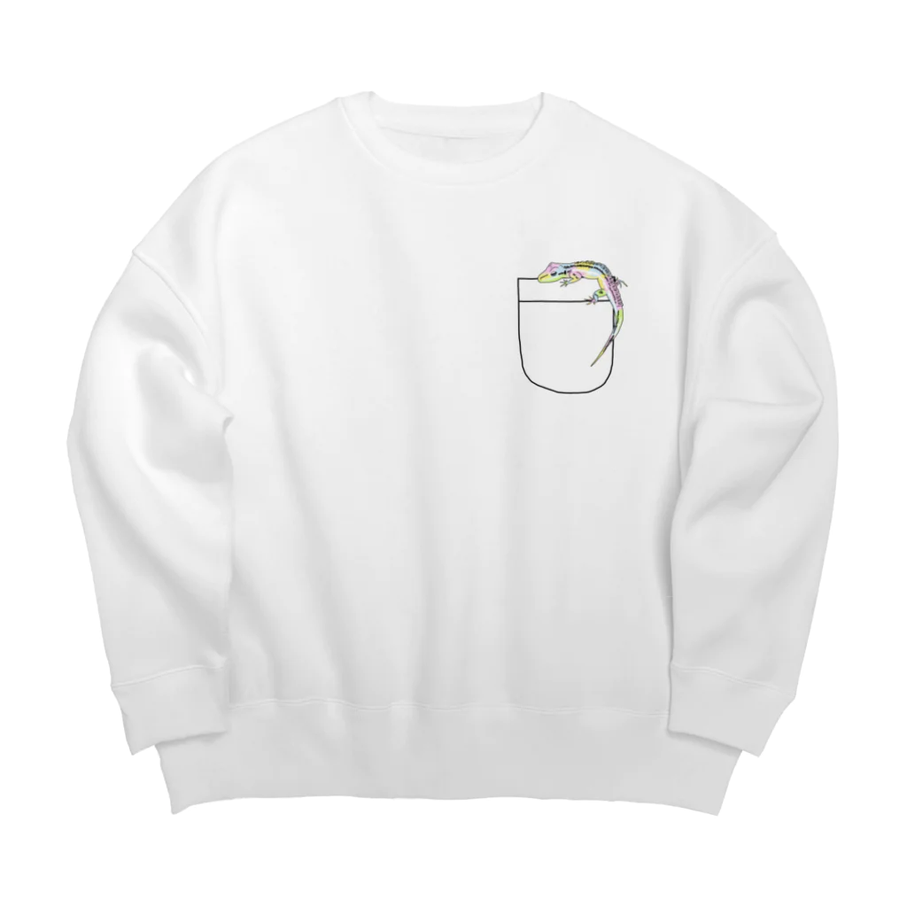 INOSTUDIOのポケットトカゲ Big Crew Neck Sweatshirt