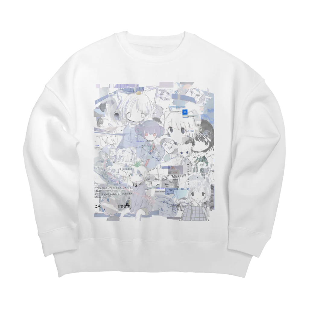 ゆーきんの絵ぐっずのゆーきん×砂気球 Big Crew Neck Sweatshirt